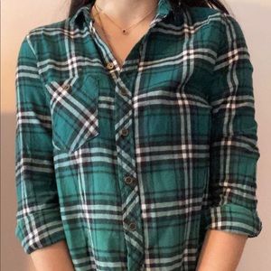 long sleeve green flannel